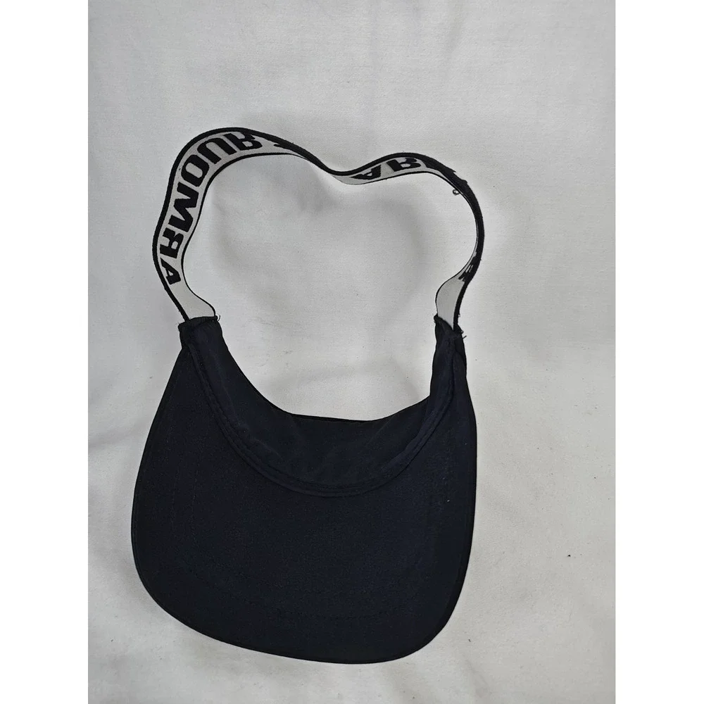 Under Armour Golf Black Visor UA Spell Out Script Logo Tennis Cap Hat OSFA Flex